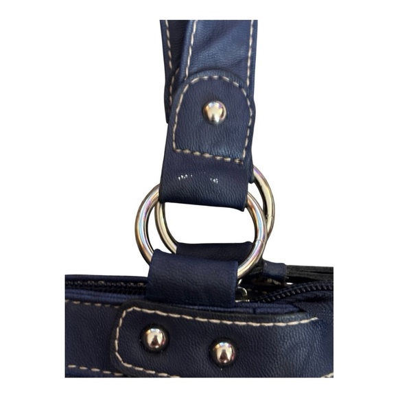 Rosetti Shoulder Purse- Navy Blue W/Buckles. Used but BEAUTIFUL! - Picture 3 of 11